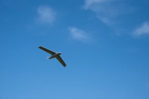 Autonomous UAV MTS in flight during a test mission