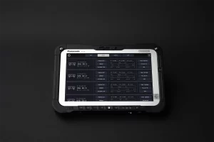 Fleet control interface for autonomous UGVs showing system status and mission management