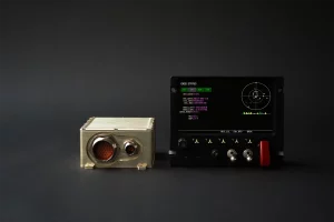 Cloud seeding hardware and WX-80 launching unit in side-by-side configuration