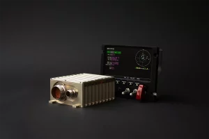 Close-up of WX-80 cloud seeding unit and control panel featuring GNSS coordinates and seeding stats