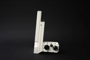 Slim commander driver terminal in a white anodized finish with embedded connector block