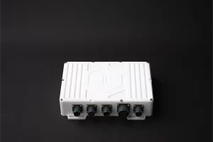 White ruggedized predictive diagnostics module for predictive vehicle maintenance with military-grade connectors