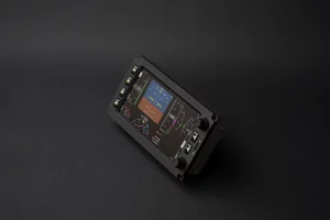 Side view of compact electronic flight display EFIS 207 showing attitude and flight parameters