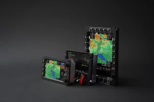 Set of electronic flight displays arranged for glass cockpit integration