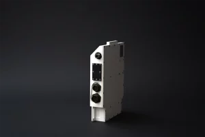 Slimline interface driver terminal in upright position with tactical-grade connectors