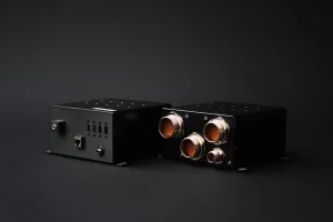 Rear view of mission computers with ethernet, USB, and power ports