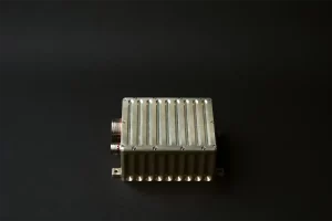 Top view of a ruggedized stores management system with dual connector ports